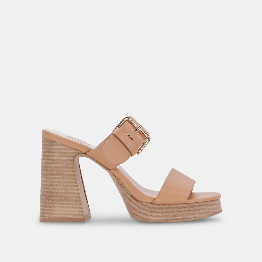 Dolce Vita Landry Heels Tan Leather