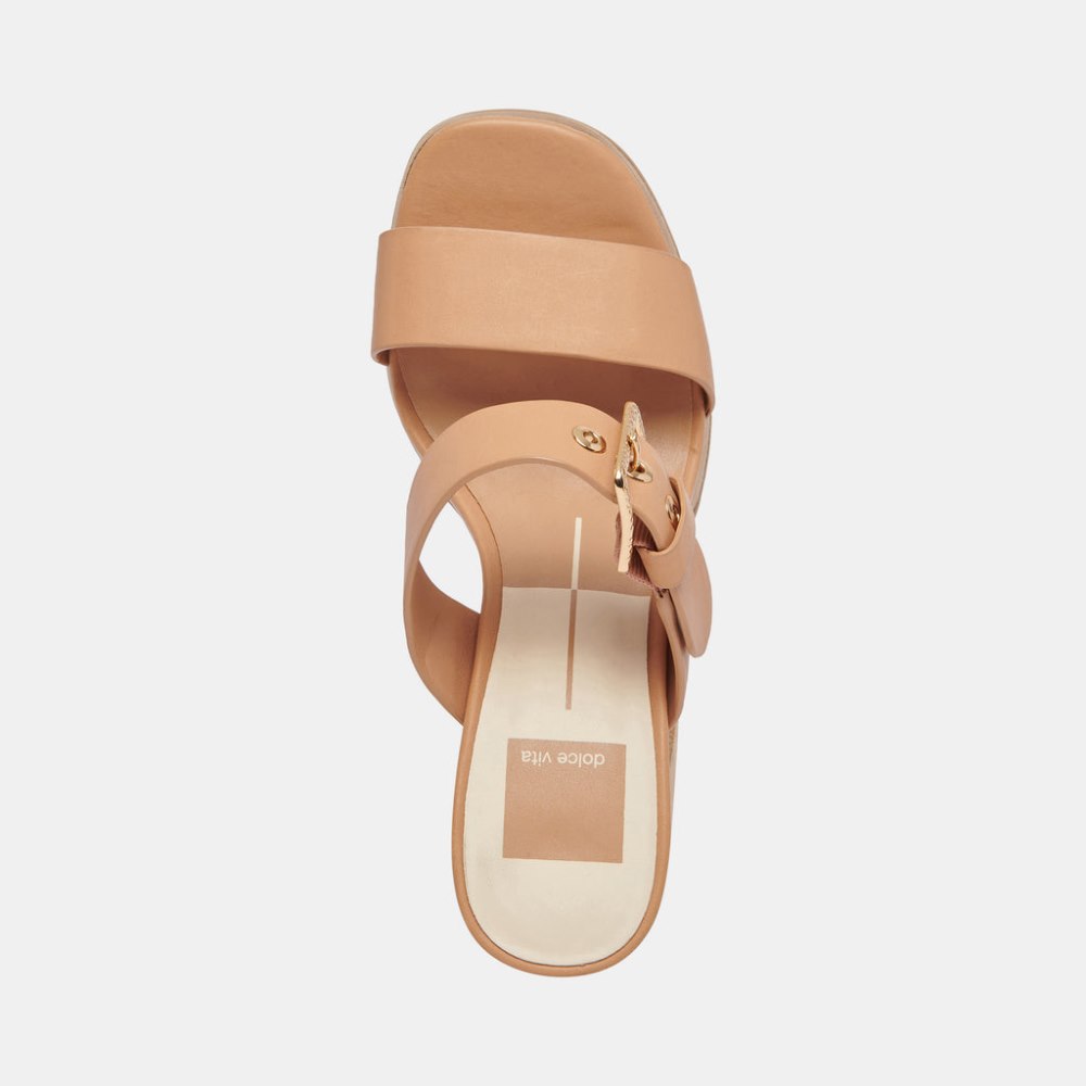 Dolce Vita Landry Heels Tan Leather