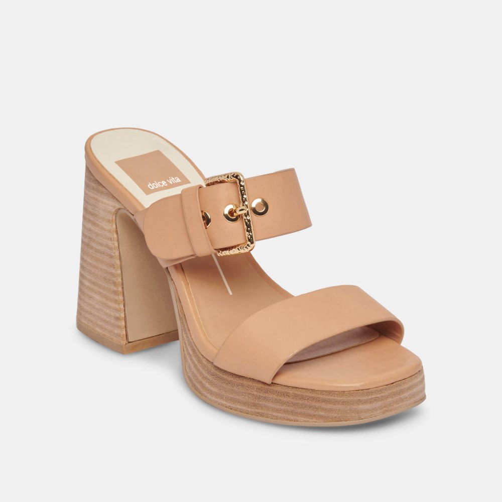 Dolce Vita Landry Heels Tan Leather