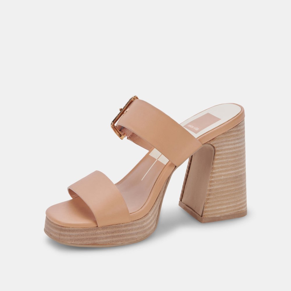 Dolce Vita Landry Heels Tan Leather