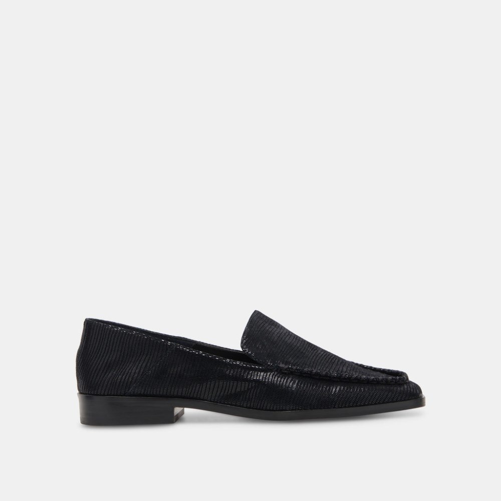 Dolce Vita Beny Flats Onyx Embossed Leather