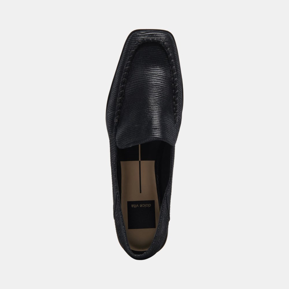 Dolce Vita Beny Flats Onyx Embossed Leather
