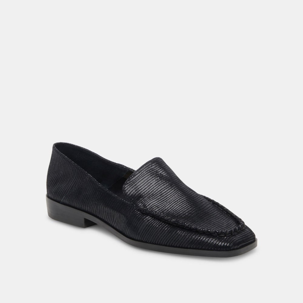 Dolce Vita Beny Flats Onyx Embossed Leather