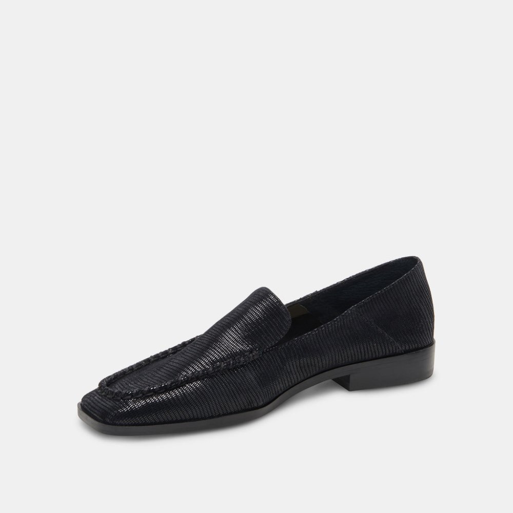 Dolce Vita Beny Flats Onyx Embossed Leather