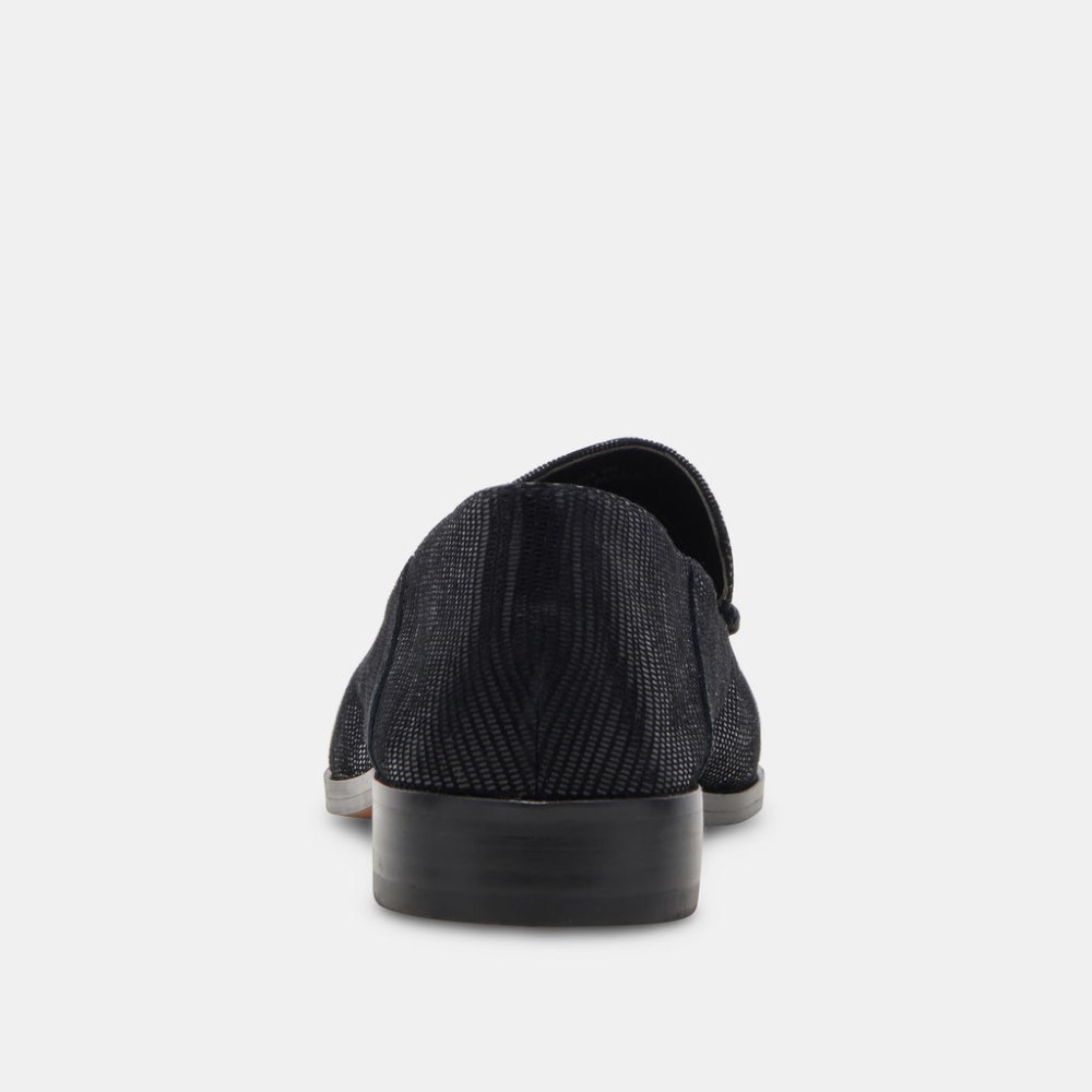 Dolce Vita Beny Flats Onyx Embossed Leather