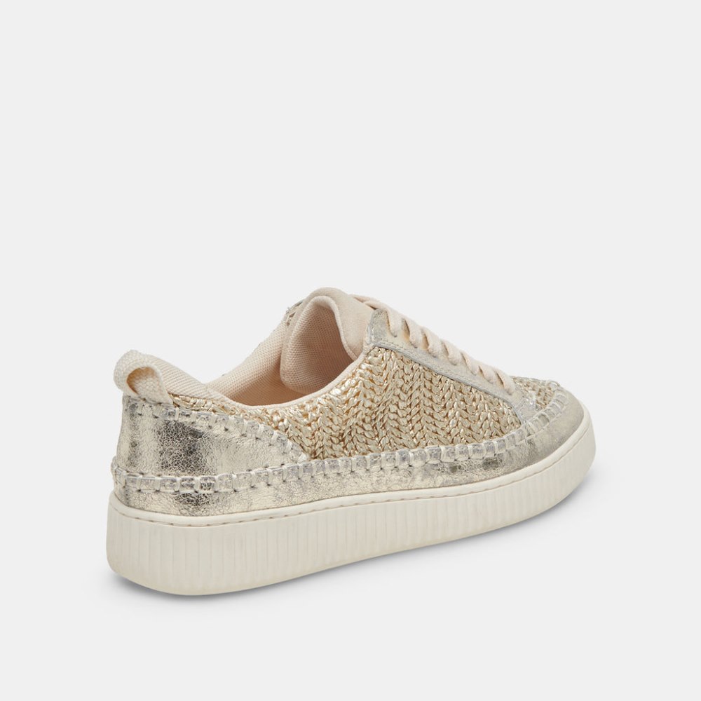 Dolce Vita Nicona Sneakers Gold Woven
