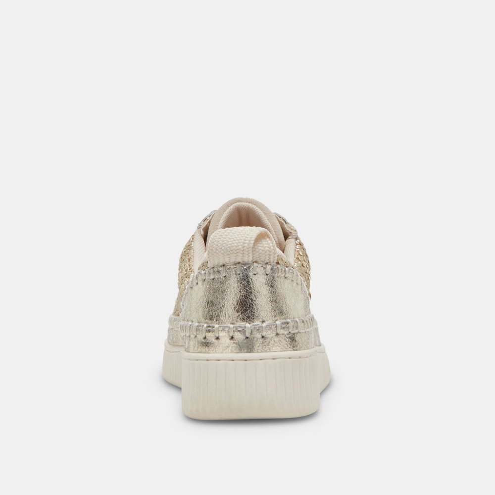 Dolce Vita Nicona Sneakers Gold Woven