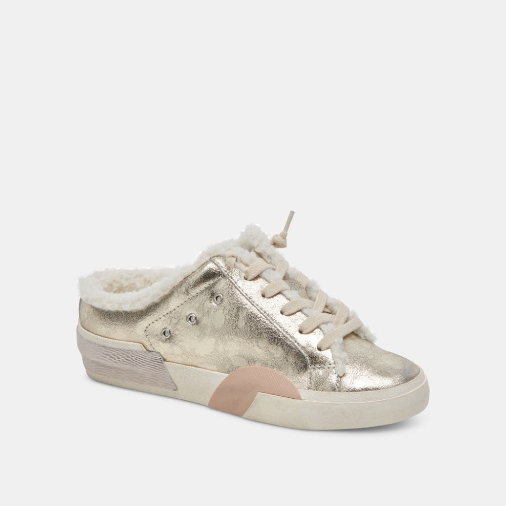 Dolce Vita Zantel Sneakers Platinum Distressed Leather