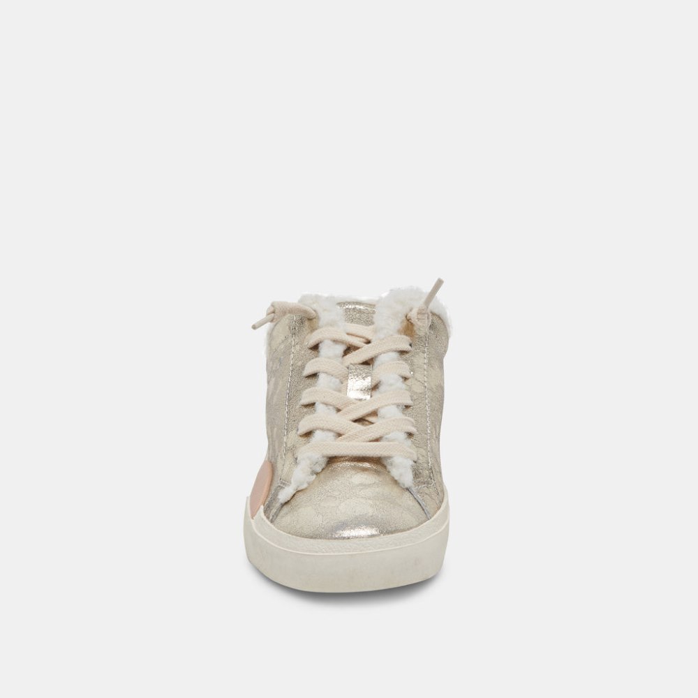 Dolce Vita Zantel Sneakers Platinum Distressed Leather