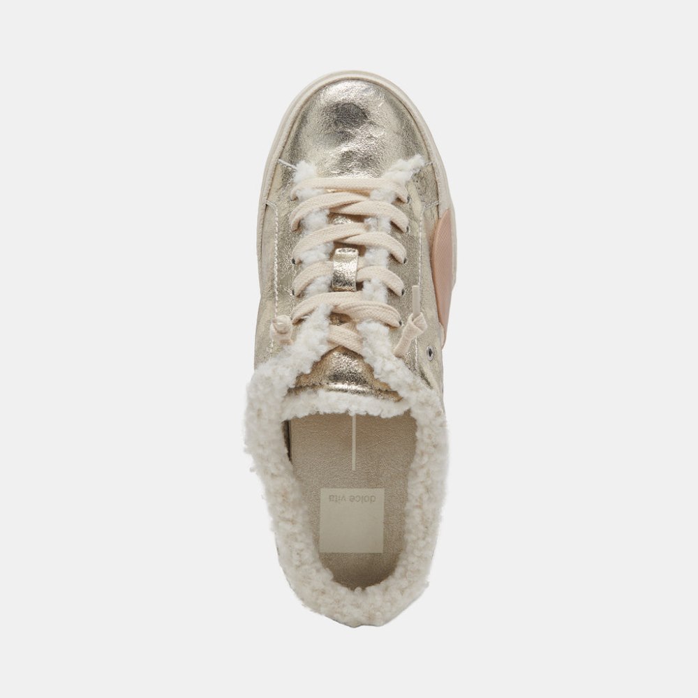 Dolce Vita Zantel Sneakers Platinum Distressed Leather
