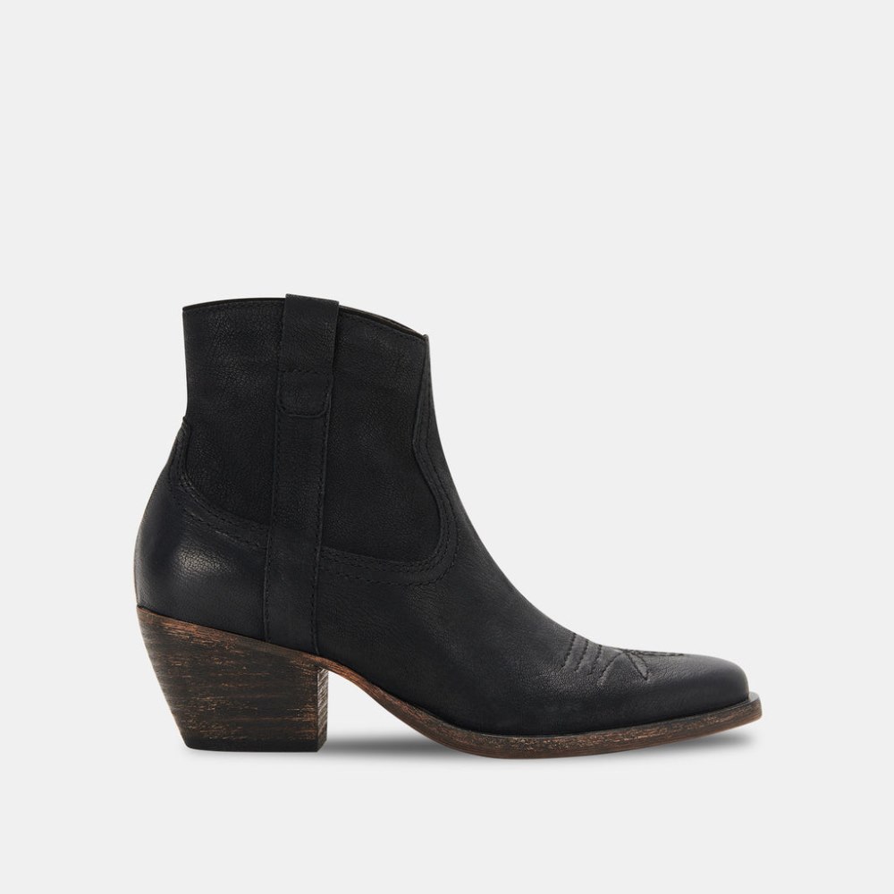 Dolce Vita Silma Booties Black Leather