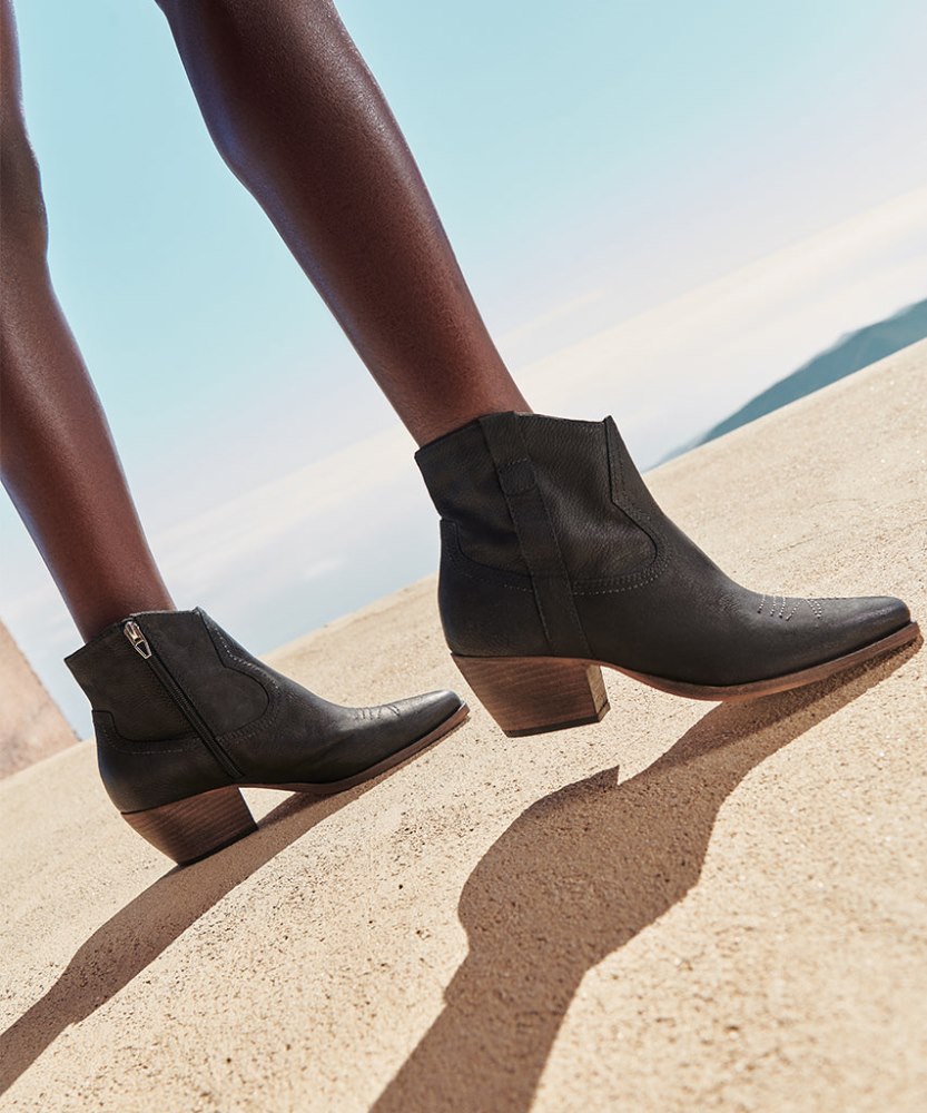 Dolce Vita Silma Booties Black Leather