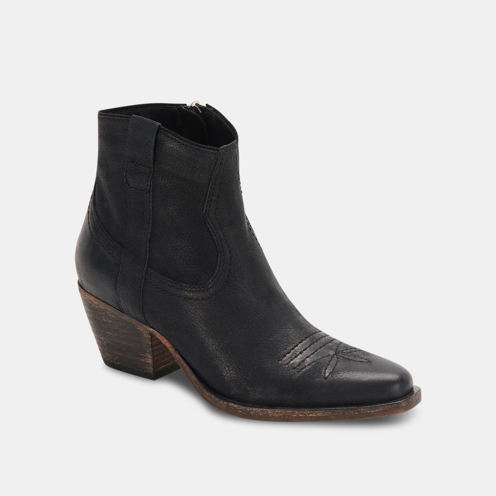 Dolce Vita Silma Booties Black Leather
