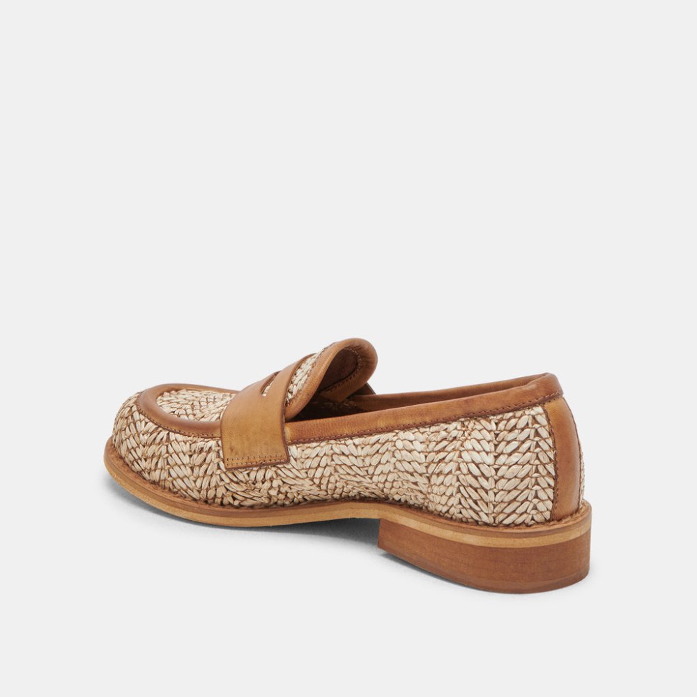 Dolce Vita Marina Loafers Brown Multi Raffia