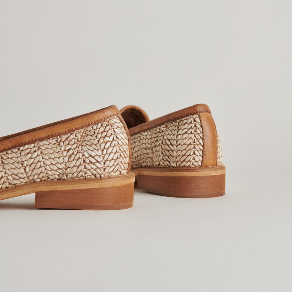 Dolce Vita Marina Loafers Brown Multi Raffia