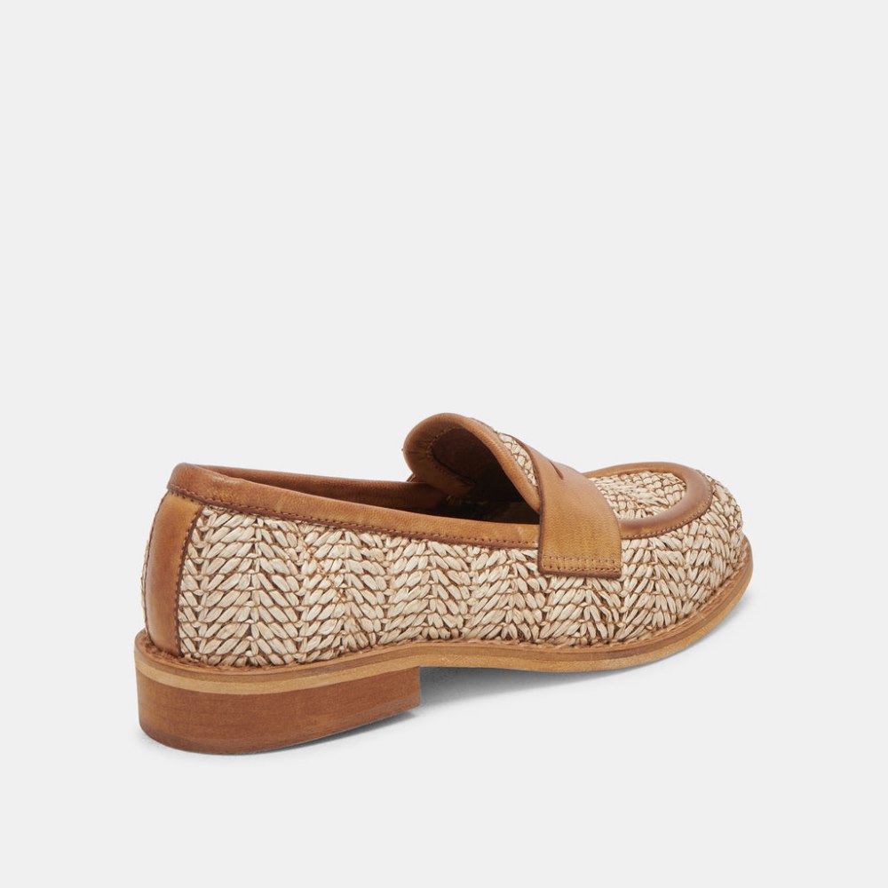 Dolce Vita Marina Loafers Brown Multi Raffia
