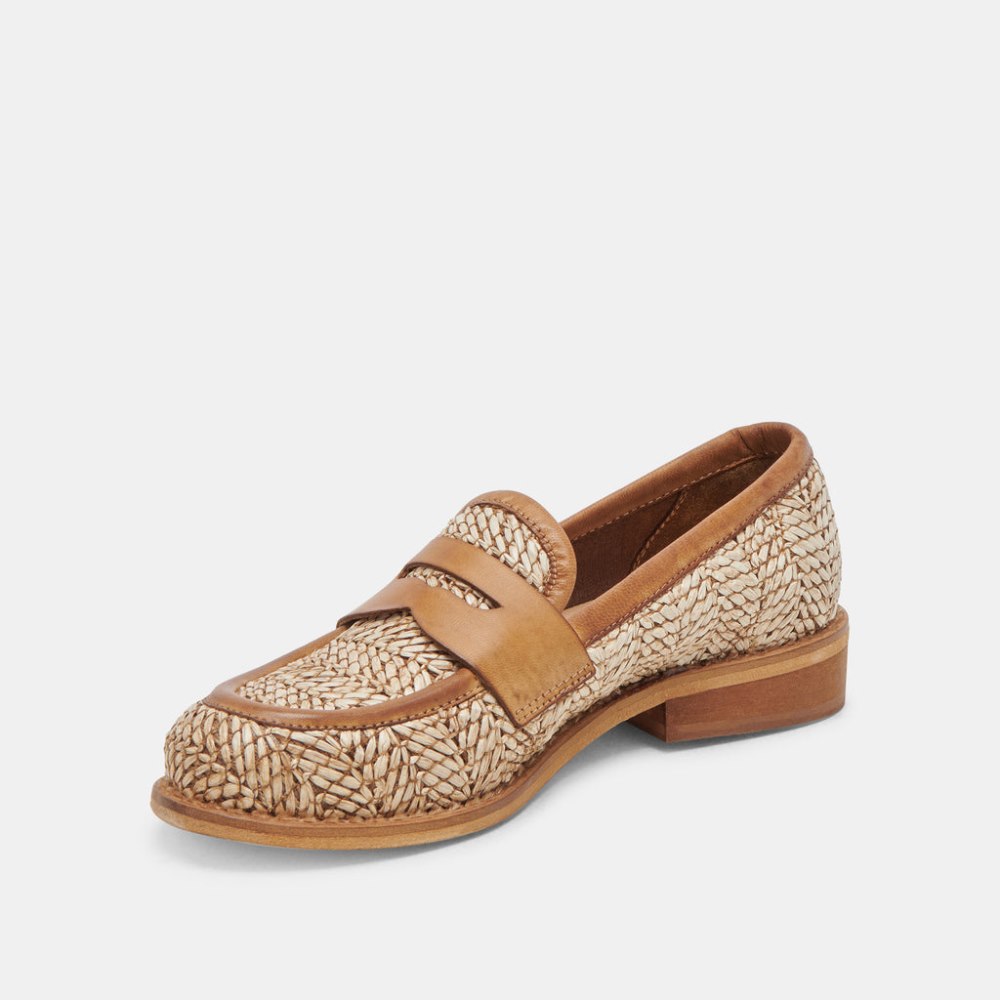 Dolce Vita Marina Loafers Brown Multi Raffia