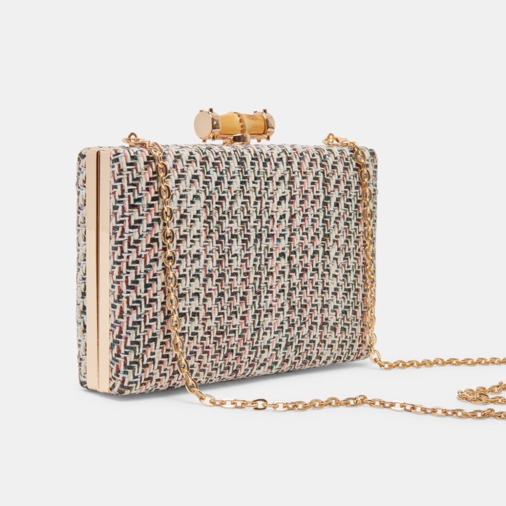 Dolce Vita Greta Clutch Black White Woven