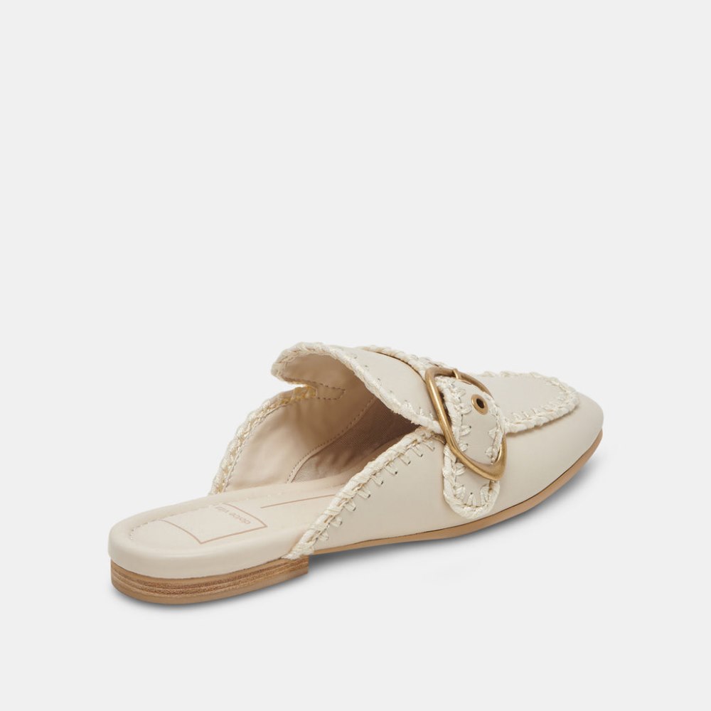 Dolce Vita Santel Stitch Flats Ivory Leather