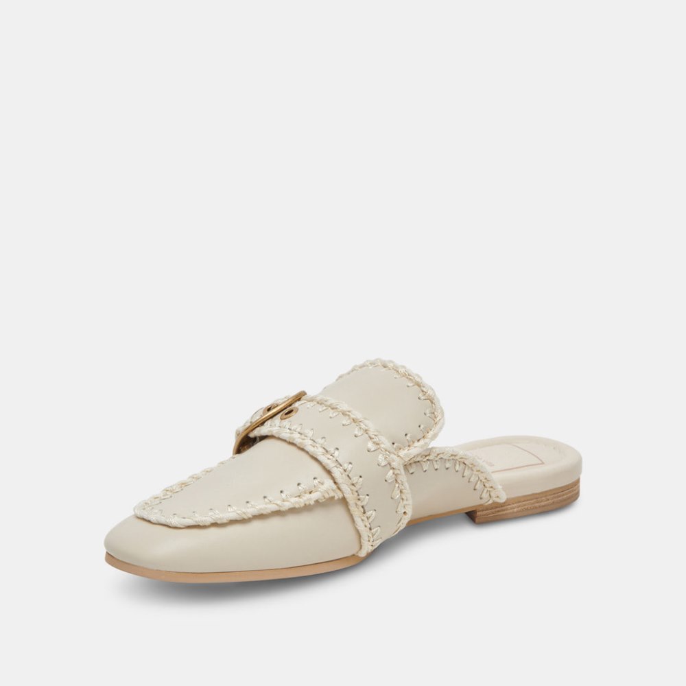 Dolce Vita Santel Stitch Flats Ivory Leather