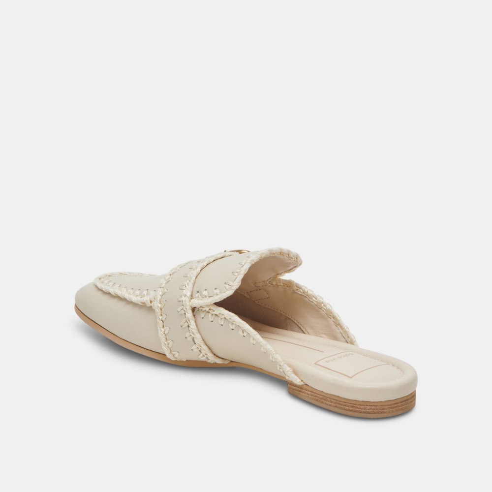 Dolce Vita Santel Stitch Flats Ivory Leather