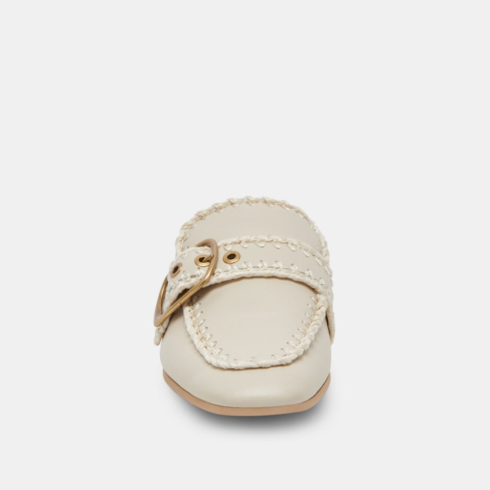 Dolce Vita Santel Stitch Flats Ivory Leather