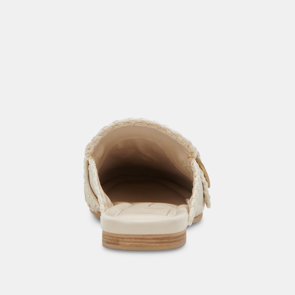 Dolce Vita Santel Stitch Flats Ivory Leather