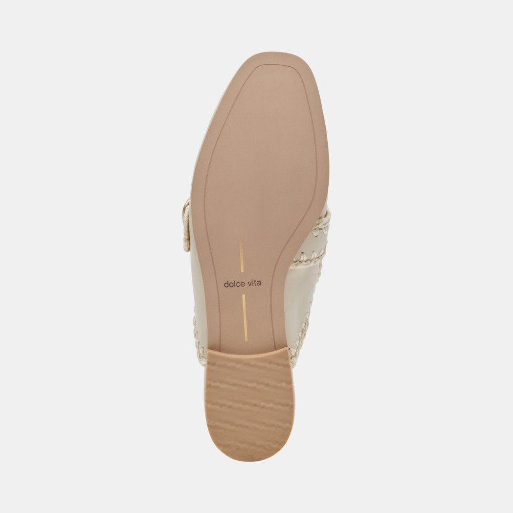 Dolce Vita Santel Stitch Flats Ivory Leather