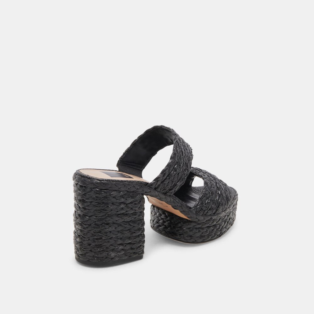 Dolce Vita Latoya Heels Black Raffia