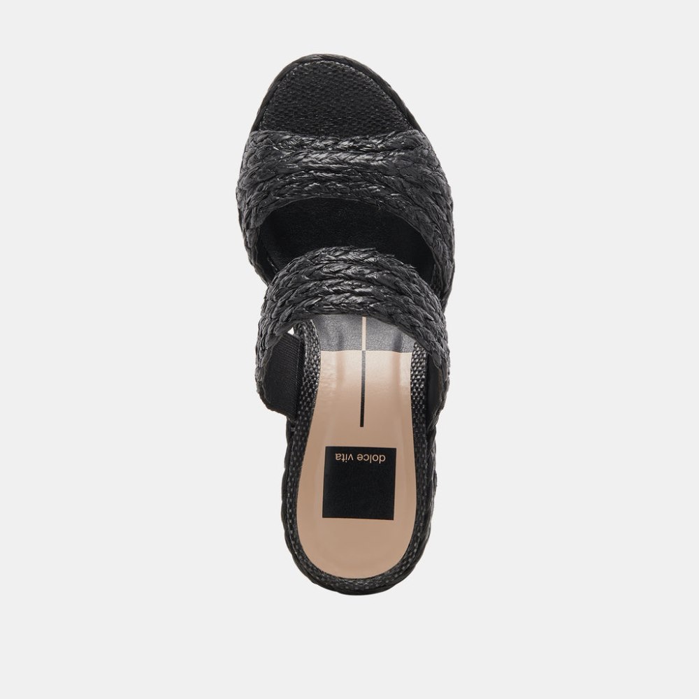 Dolce Vita Latoya Heels Black Raffia
