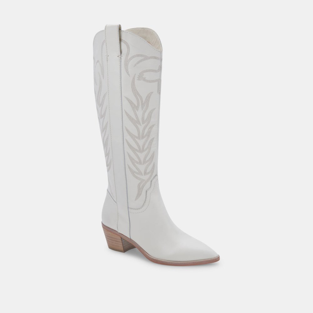 Dolce Vita Solei Boots White Leather