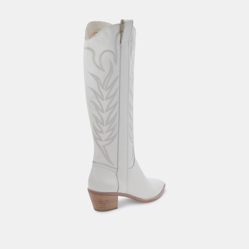 Dolce Vita Solei Boots White Leather