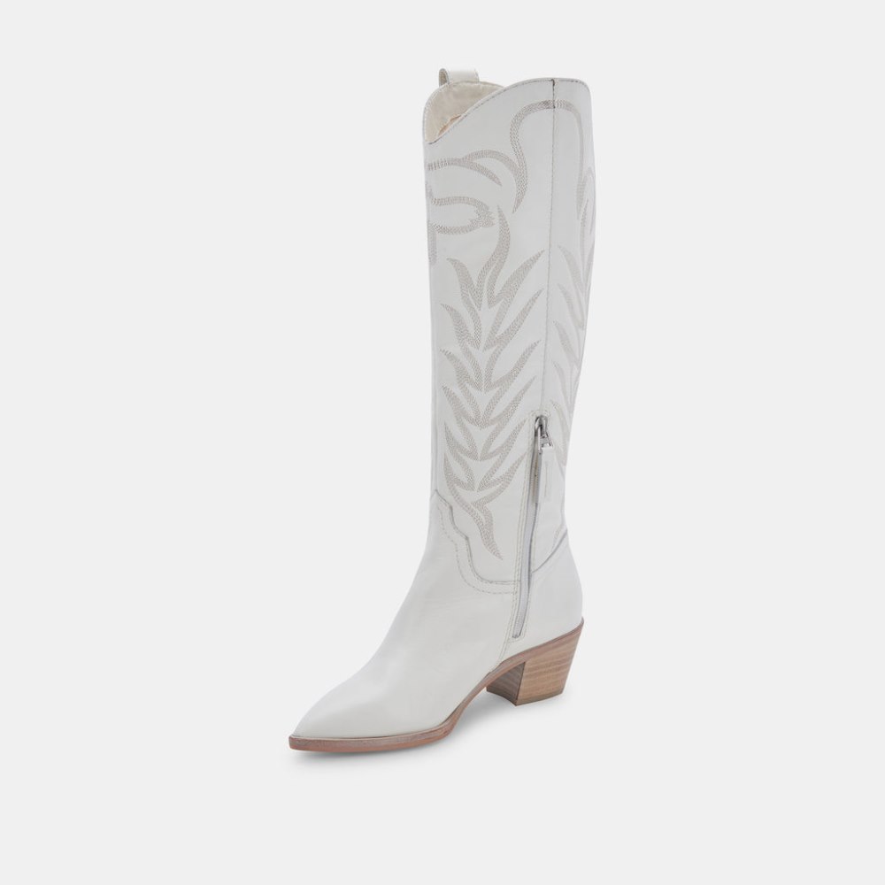Dolce Vita Solei Boots White Leather