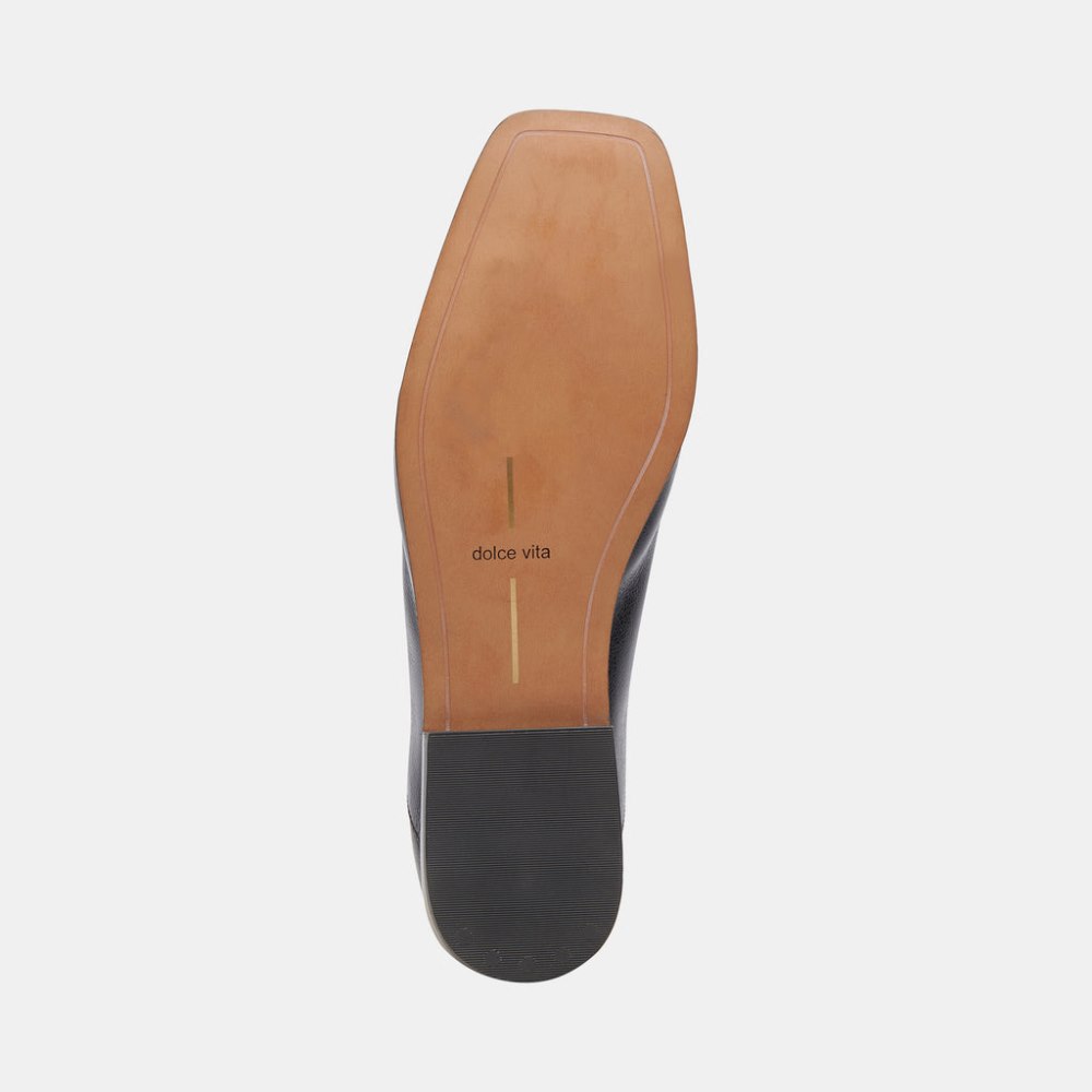 Dolce Vita Beny Wide Flats White Black Crinkle Patent