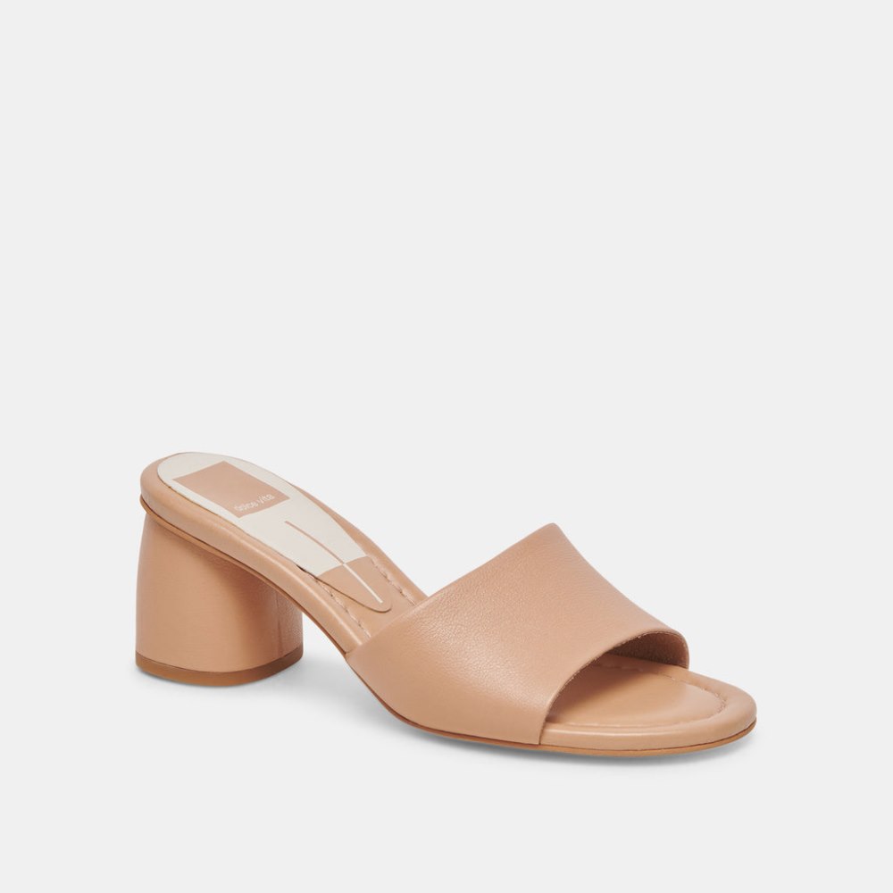 Dolce Vita Minny Dress Heels Tan Leather