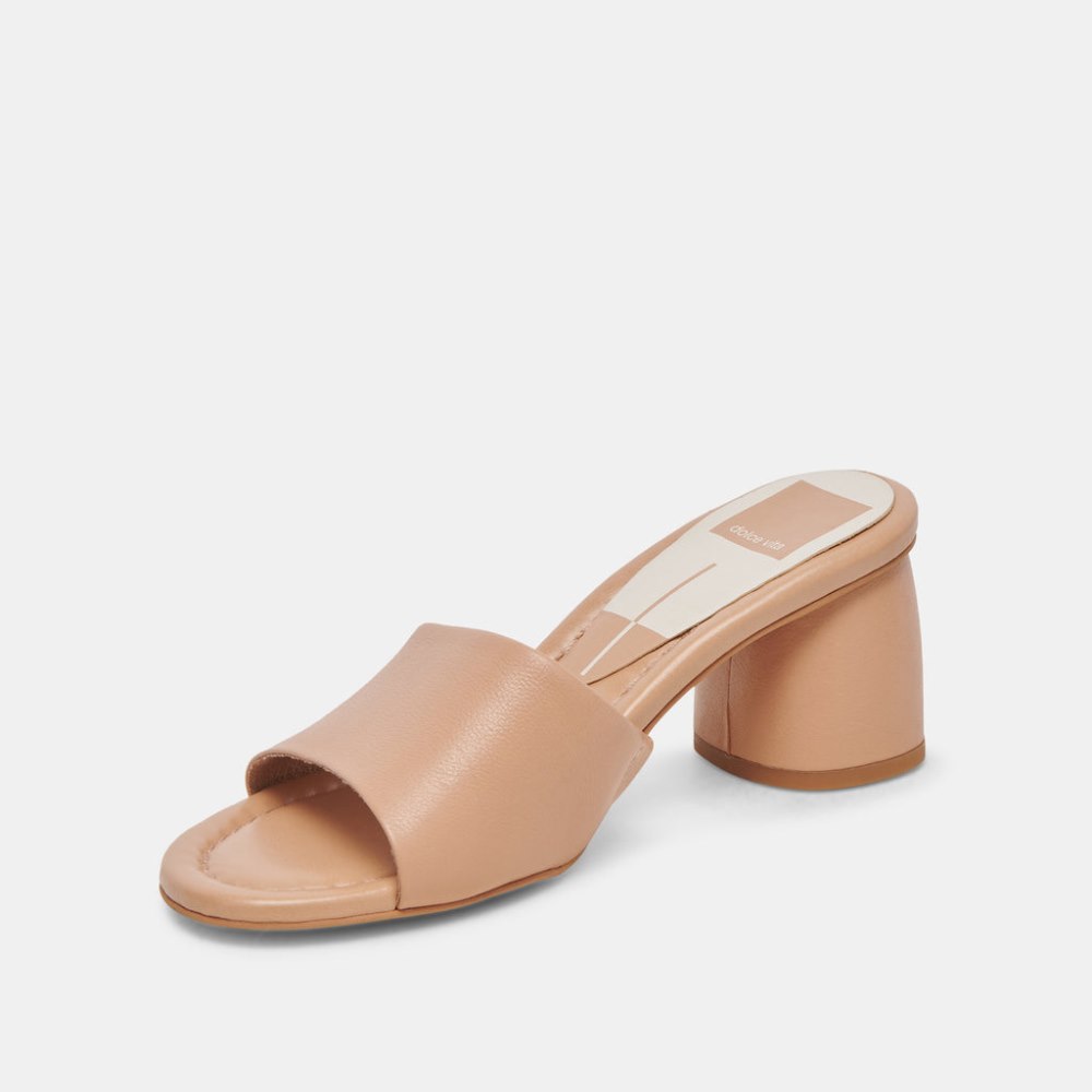 Dolce Vita Minny Dress Heels Tan Leather