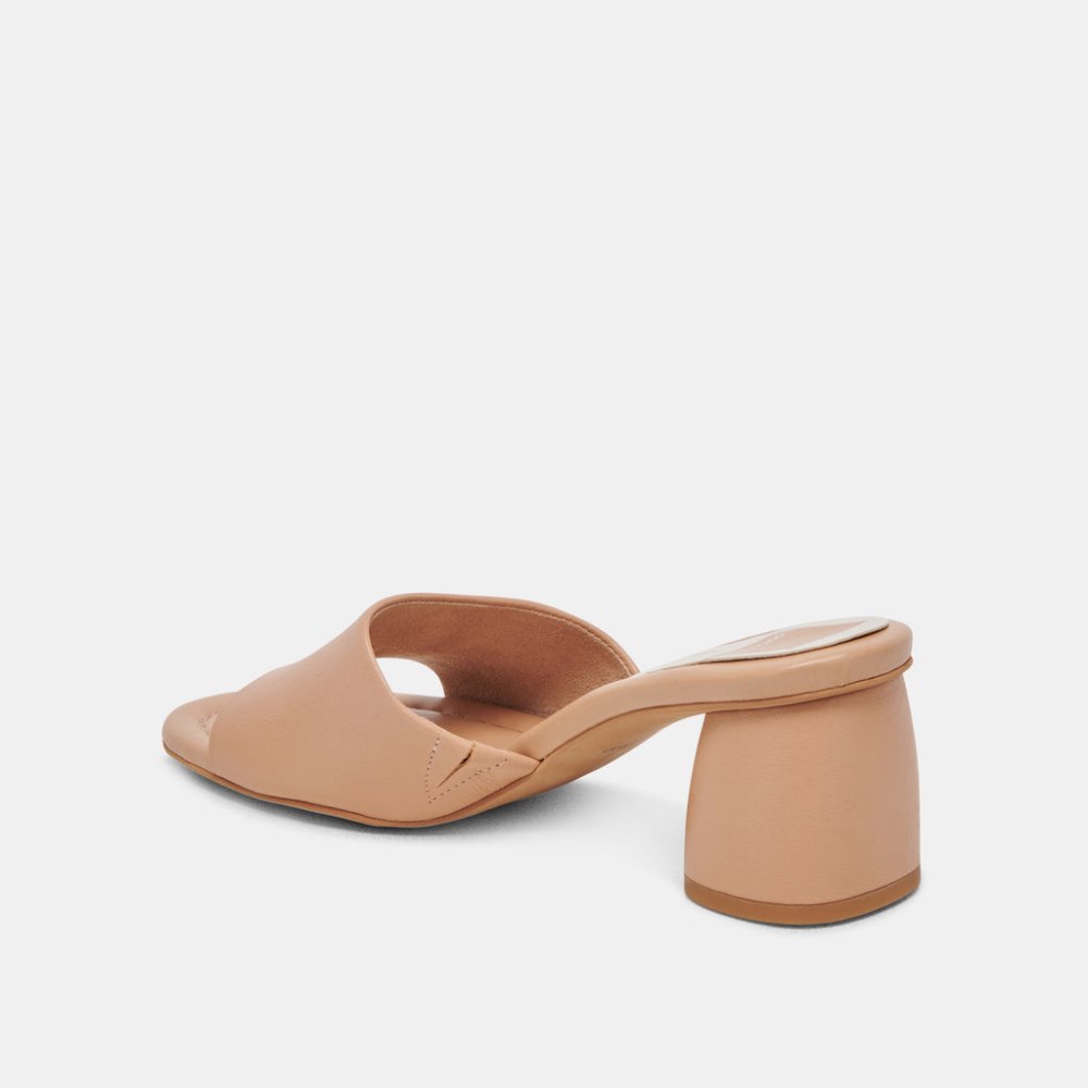 Dolce Vita Minny Dress Heels Tan Leather