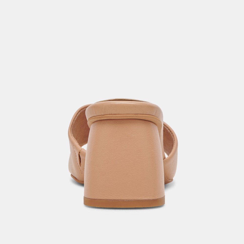 Dolce Vita Minny Dress Heels Tan Leather