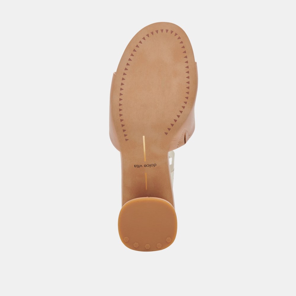 Dolce Vita Minny Dress Heels Tan Leather
