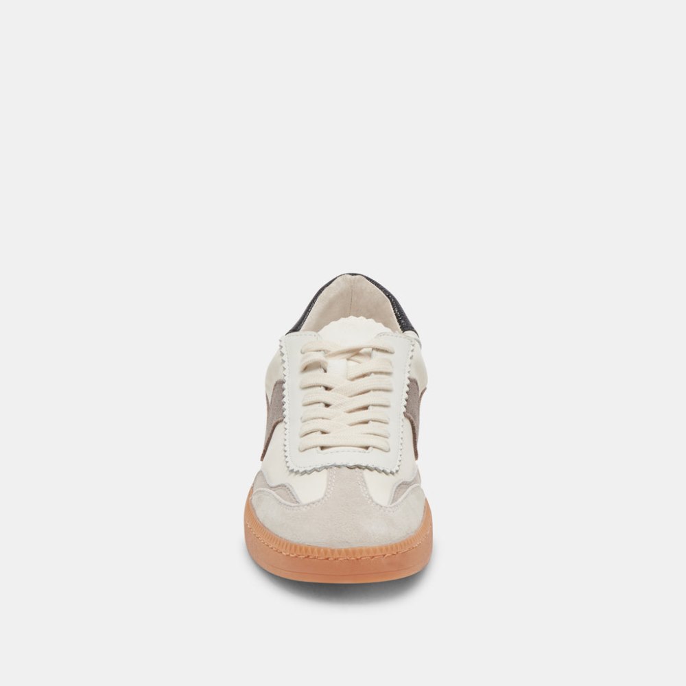 Dolce Vita Notice Wide Sneakers White Grey Leather