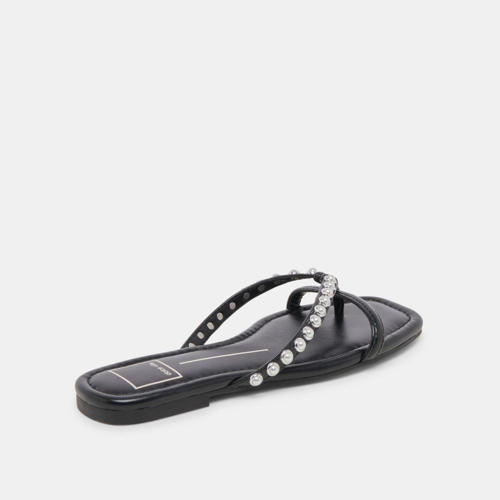 Dolce Vita Lucca Pearl Sandals Black Pearls