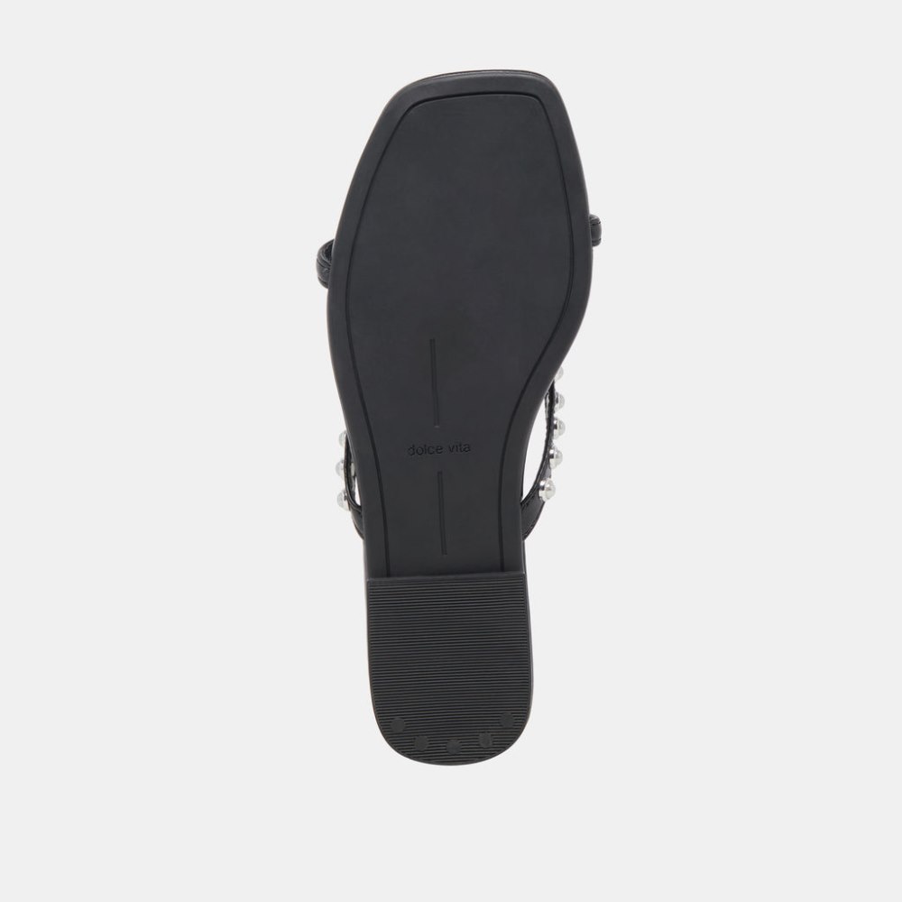 Dolce Vita Lucca Pearl Sandals Black Pearls
