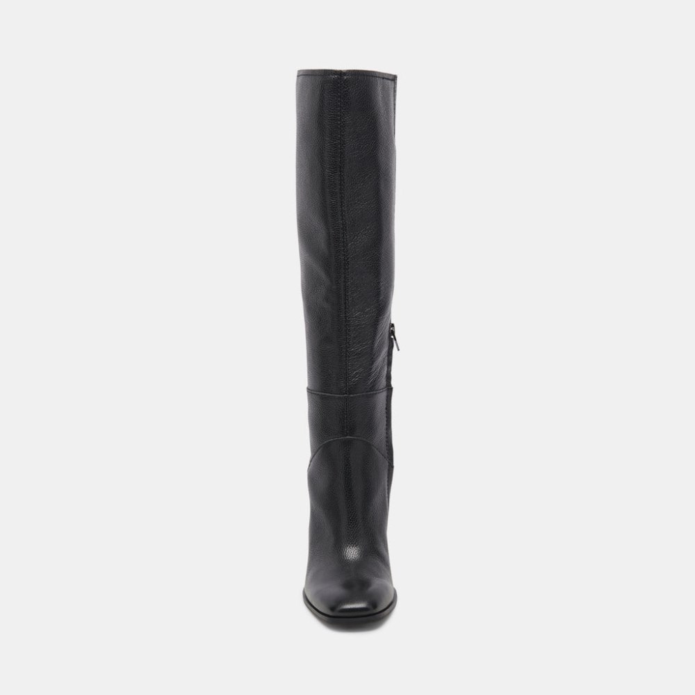 Dolce Vita Fynn Wide Calf Boots Onyx Leather