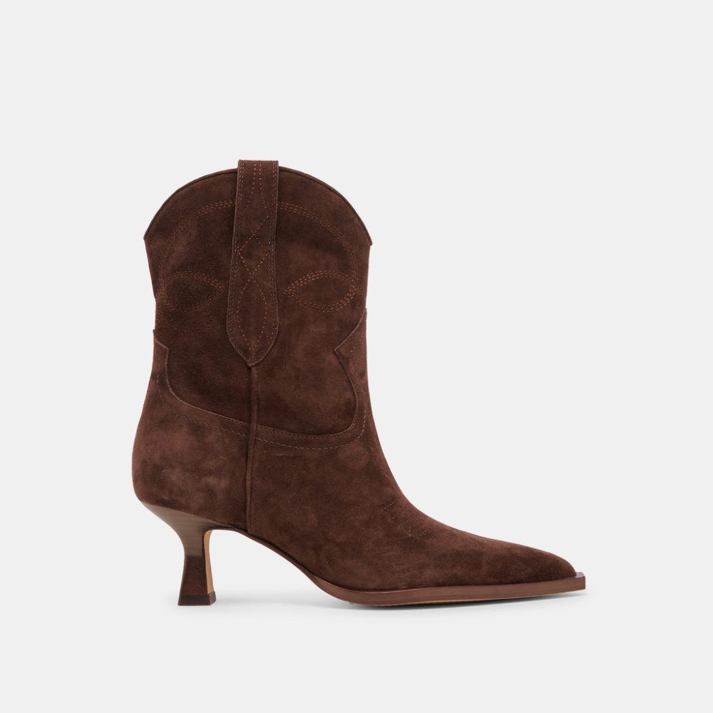 Dolce Vita Angel Booties Dk Brown Suede