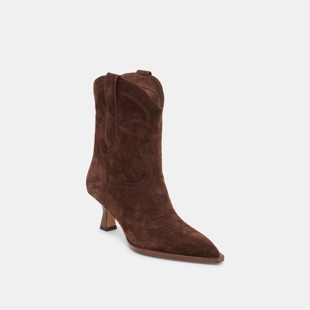 Dolce Vita Angel Booties Dk Brown Suede