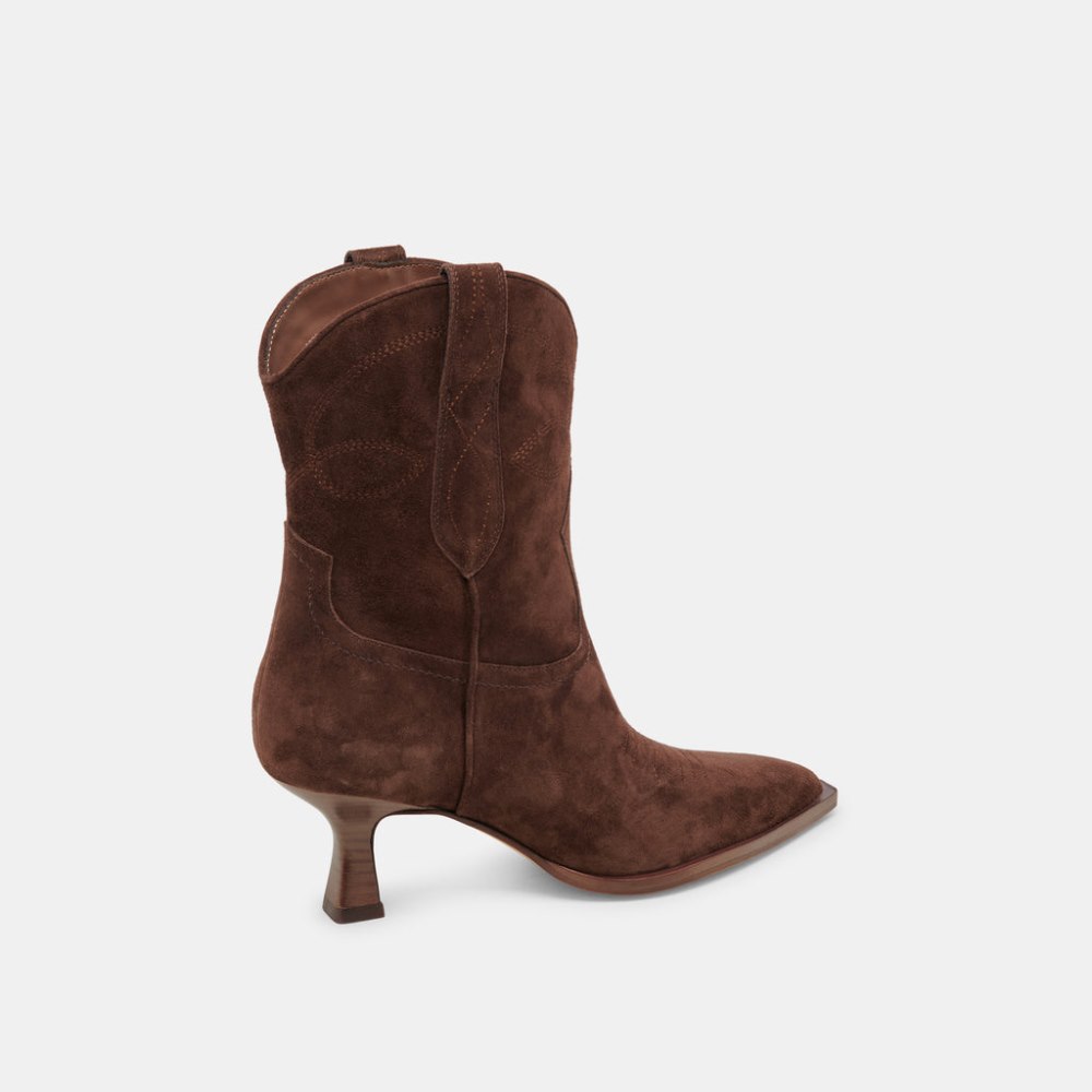 Dolce Vita Angel Booties Dk Brown Suede
