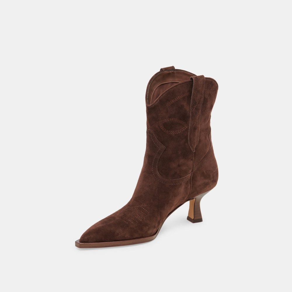 Dolce Vita Angel Booties Dk Brown Suede