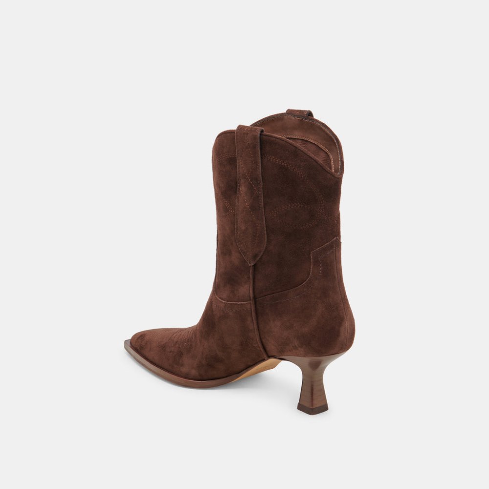 Dolce Vita Angel Booties Dk Brown Suede