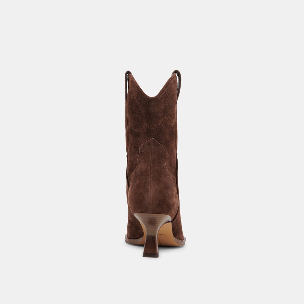 Dolce Vita Angel Booties Dk Brown Suede