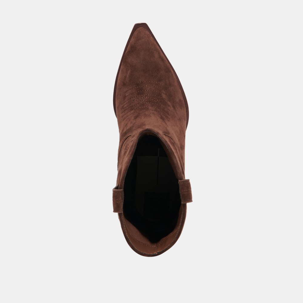 Dolce Vita Angel Booties Dk Brown Suede
